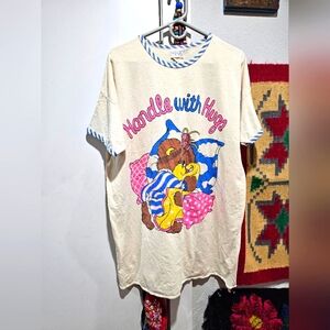 Vintage 'Handle with Hugs' sleep shirt by Simply Basics OS